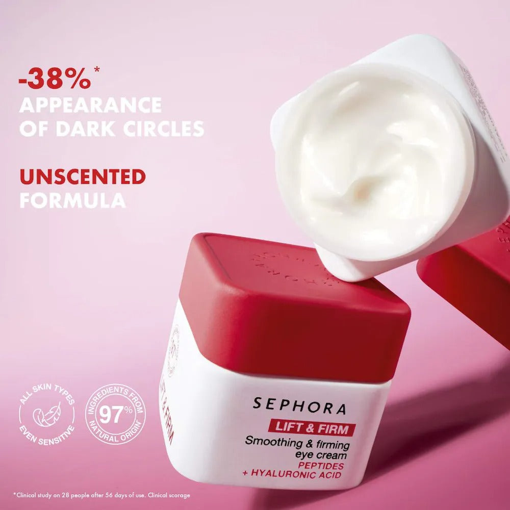 SEPHORA | Lift & Firm - Smoothing & Firming Eye Cream with Peptides + Hyaluronic Acid